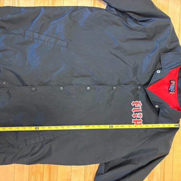 Vintage Flip Skateboards Jacket Black Red Light Jacket 90s Skater Size XL - Picture 12 of 13